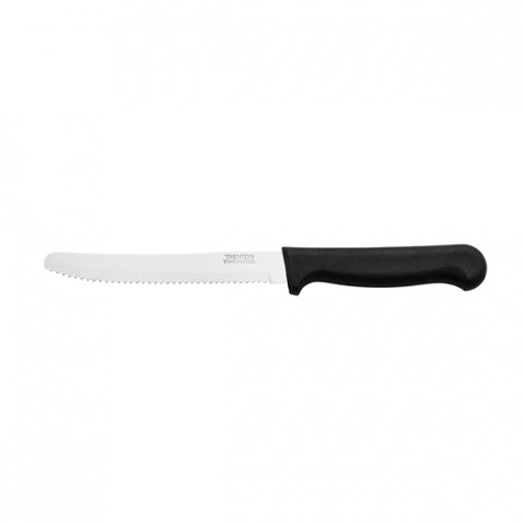 Steak Knife Round Tip Black Handle 223mm TRENTON 