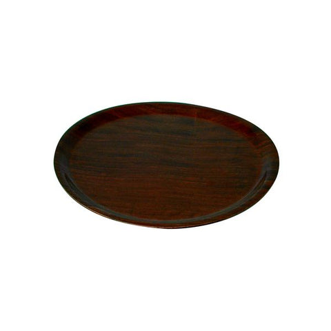 Round Wood Tray 435mm MAHOGANY TRENTON 