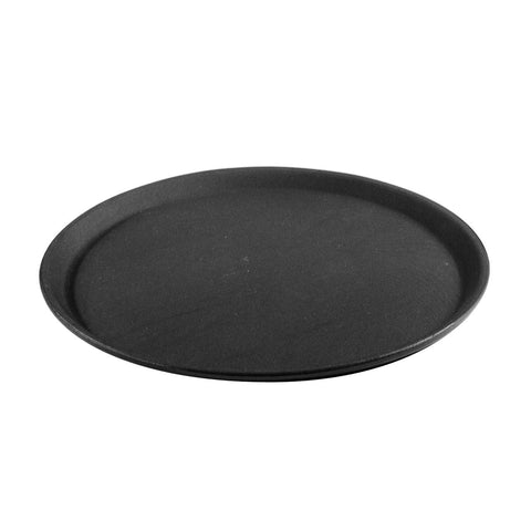 Round Non Slip Tray Plastic 400mm 16" BLACK TRENTON 