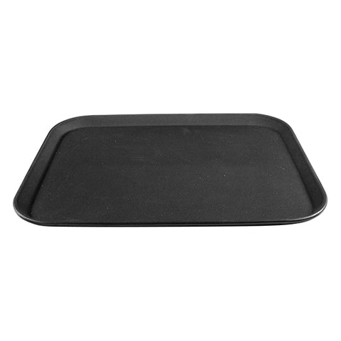 Rect. Non Slip Tray Plastic 400x500mm 16x22" BLACK TRENTON 