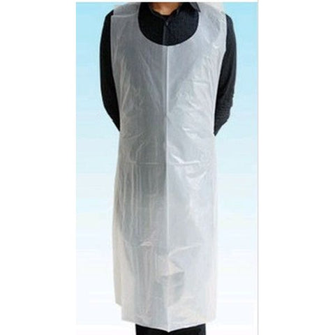 Poly Aprons - White   (10/pk)