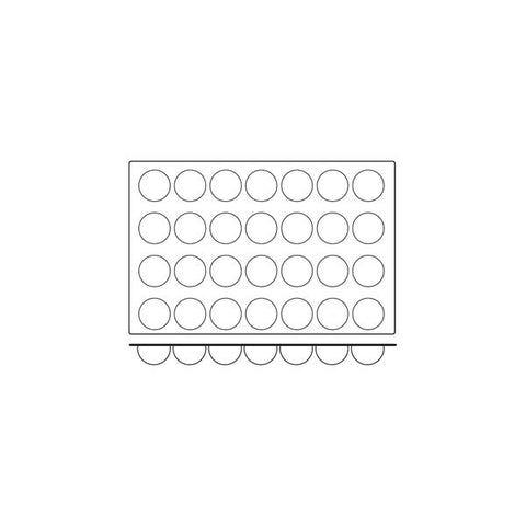 Silicon Mould Half Sphere 28Cup Size: 70x35mm /90ml FRENTI PROF Silicon