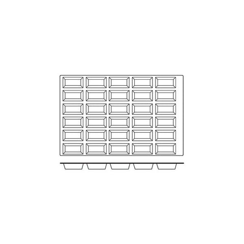 Silicon Mould Mini Cake 30Cup Size: 99x49x30mm /110ml FRENTI PROF Silicon