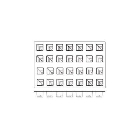 Silicon Mould Sweet Corner 28Cup Size: 52x52x51mm /102ml FRENTI PROF Silicon