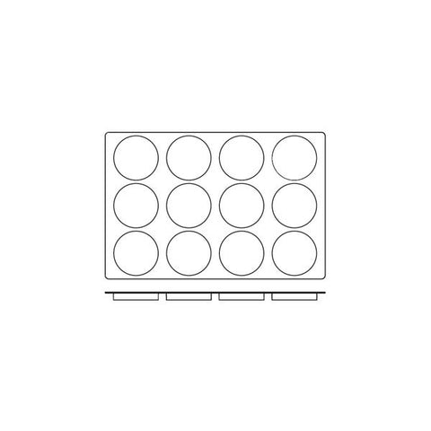 Silicon Mould Disco 12Cup Size: 120x22mm /120ml FRENTI PROF Silicon