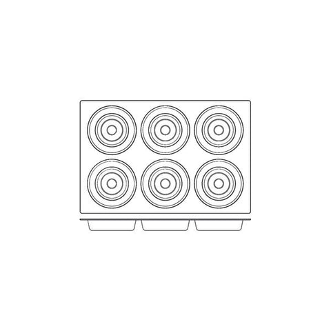 Silicon Mould Tart 6Cup Size: 166x39mm /614ml FRENTI PROF Silicon