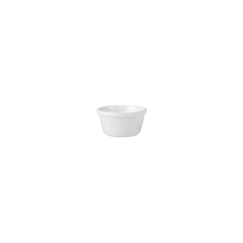 Ramekin Flutted 80mm 45mm H 90ml WHITE RYNER Melamine 