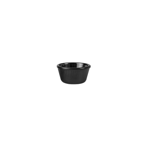 Ramekin Flutted 85mm 50mm H 120ml BLACK RYNER Melamine 