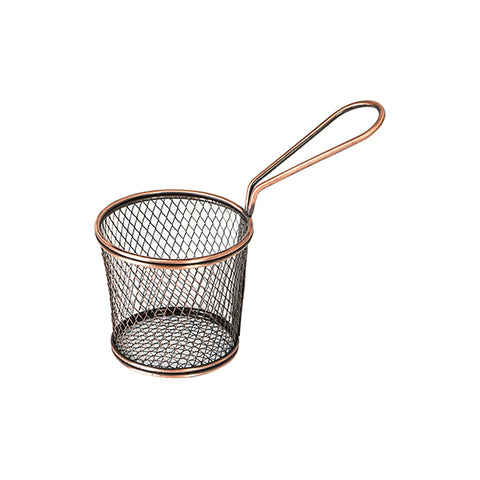 Service Basket Stainless Steel Round 80x90mm ANTIQUE COPPER MODA Brooklyn