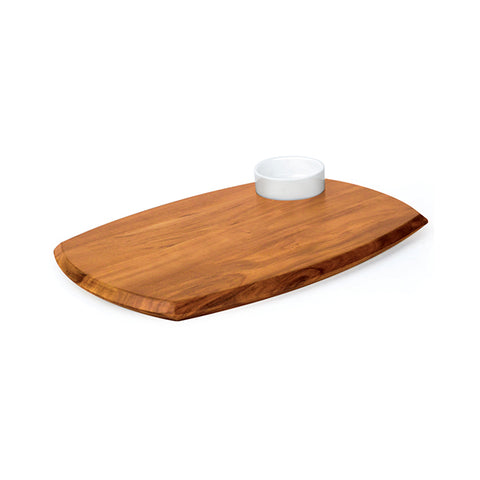 Service Board with Sauce Dish 362x255mm ACACIA ATHENA 