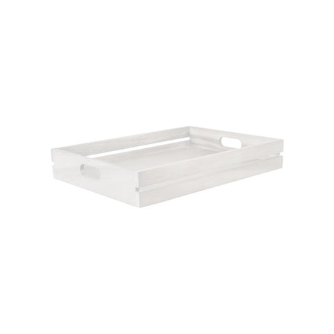 Serving Tray 450x320x70mm WHITE ACACIA MODA Brooklyn