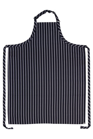 Large Navy & White Striped Bib Apron