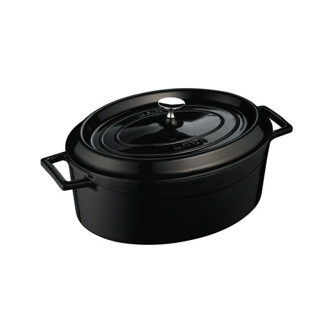 Casserole Oval 6.4Lt 330mm MATT BLACK LAVA Trendy