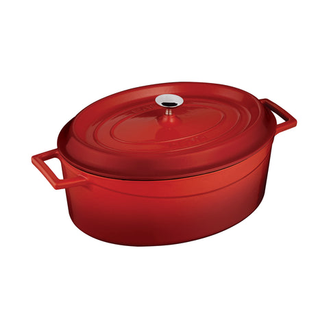 Casserole Oval 6.4Lt 330mm RED LAVA Trendy