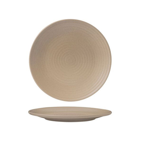 Round Coupe Ribbed Plate 210mmZUMA Sand