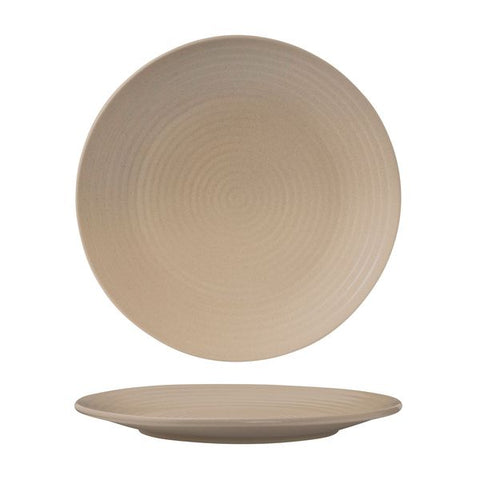 Round Coupe Ribbed Plate 265mmZUMA Sand