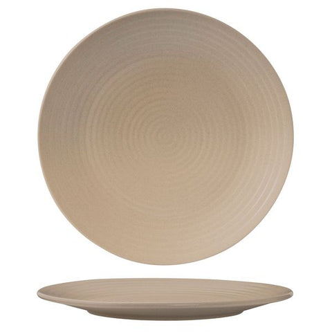 Round Coupe Ribbed Plate 310mmZUMA Sand