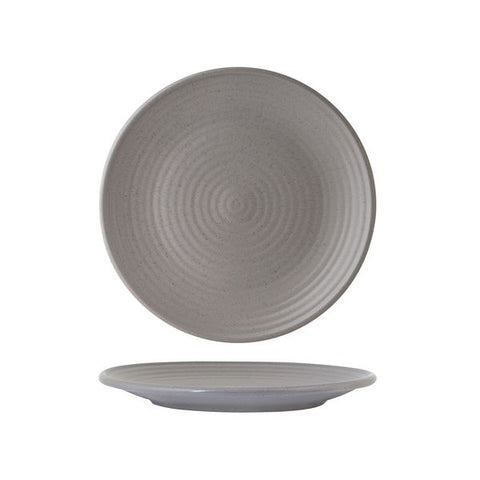 Round Coupe Ribbed Plate 210mmZUMA Haze