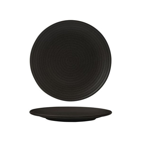 Round Coupe Ribbed Plate 210mmZUMA Charcoal