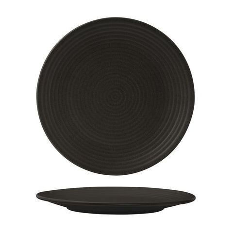 Round Coupe Ribbed Plate 265mmZUMA Charcoal