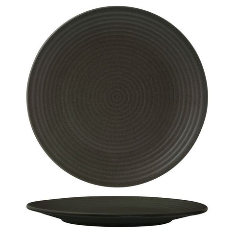 Round Coupe Ribbed Plate 310mmZUMA Charcoal