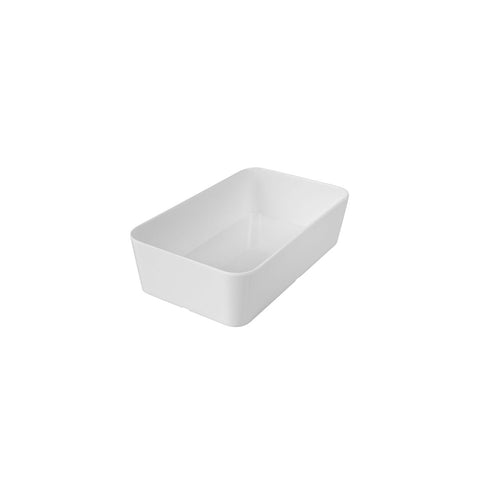 Rectangle Deep Dish 250x150x65mm WHITE RYNER Melamine 