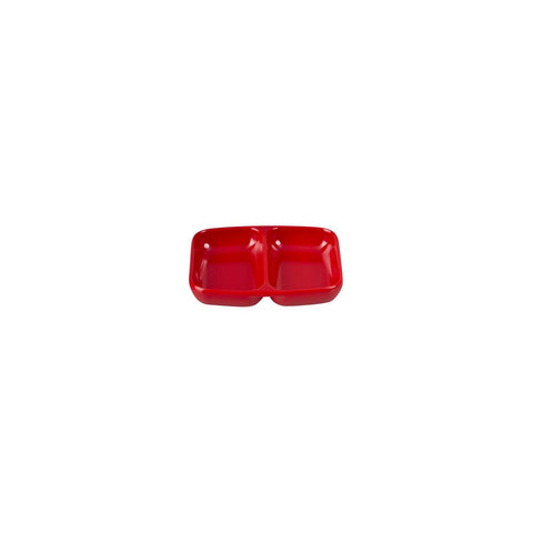 Divided Dish 85x70mm RED RYNER Melamine 