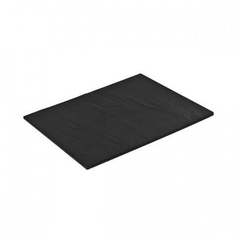 Rectangle Flat Platter 325x260mm BLACK RYNER Melamine Taroko