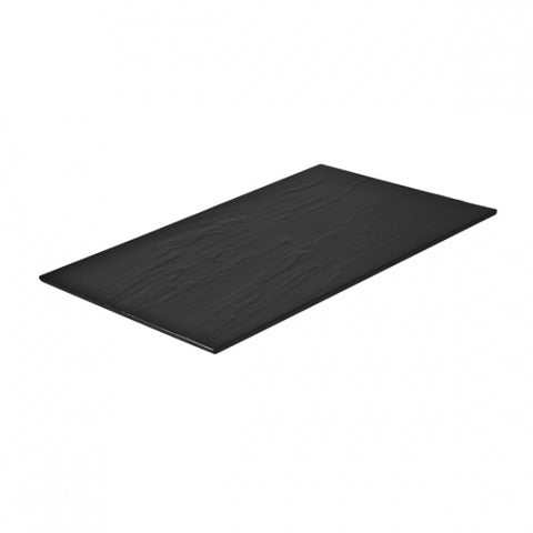 Rectangle Flat Platter 530x325mm BLACK RYNER Melamine Taroko