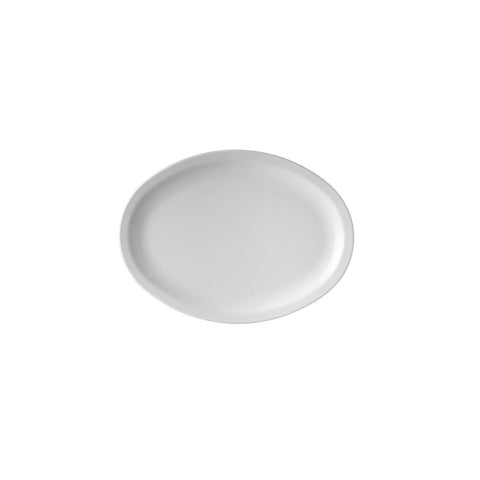 Oval Narrow Rim Plate 335mm WHITE RYNER Melamine Dinnerware