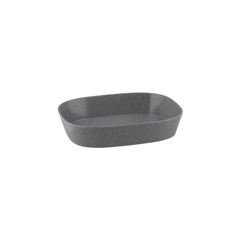 Rectangle Dish 1/2 Size 65mm Deep STONE GREY RYNER Melamine Pebble