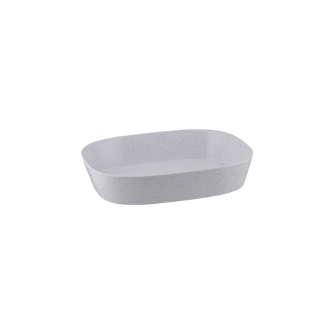 Rectangle Dish 1/2 Size 65mm Deep STONE WHITE RYNER Melamine Pebble