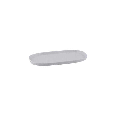 Rectangle Dish 1/3 Size 20mm Deep STONE WHITE RYNER Melamine Pebble