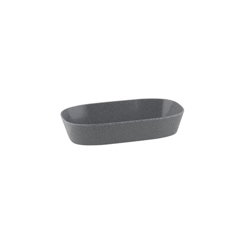 Rectangle Dish 1/3 Size 65mm Deep STONE GREY RYNER Melamine Pebble