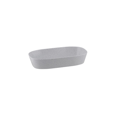 Rectangle Dish 1/3 Size 65mm Deep STONE WHITE RYNER Melamine Pebble