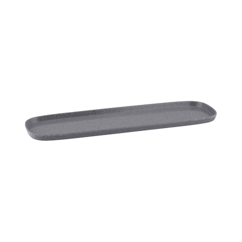 Rectangle Dish 2/4 Size 20mm Deep STONE GREY RYNER Melamine Pebble