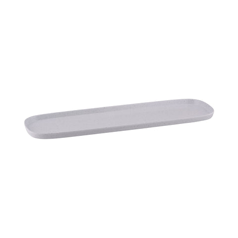 Rectangle Dish 2/4 Size 20mm Deep STONE WHITE RYNER Melamine Pebble