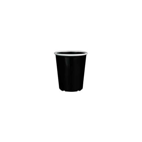 Cup 80x80x94mm BLACK W/WHITE LINE RYNER Melamine Evoke