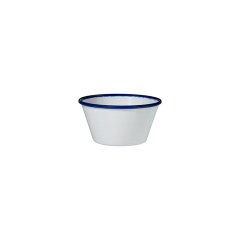 Tapered Bowl 125x125x67mm WHITE W/BLUE LINE RYNER Melamine Evoke