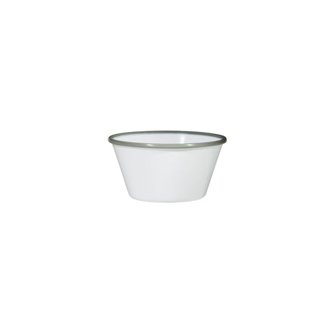 Tapered Bowl 125x125x67mm WHITE W/GREY LINE RYNER Melamine Evoke