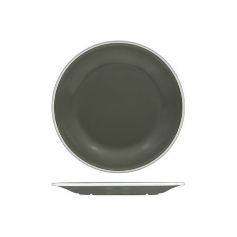 Round Plate 270mm GREY W/WHITE LINE RYNER Melamine Evoke