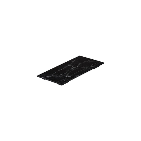 Rectangle Flat Platter 325x176mm BLACK MARBLE RYNER Melamine 