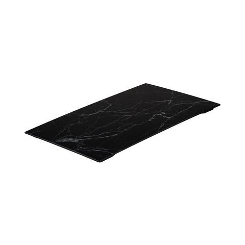 Rectangle Flat Platter 530x325mm BLACK MARBLE RYNER Melamine 