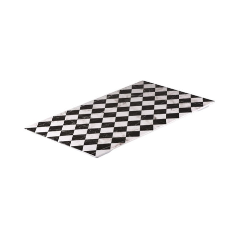 Rectangle Flat Platter 530x325mm CHECKERED RYNER Melamine 