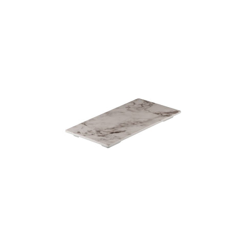 Rectangle Flat Platter 325x176mm WHITE MARBLE RYNER Melamine 