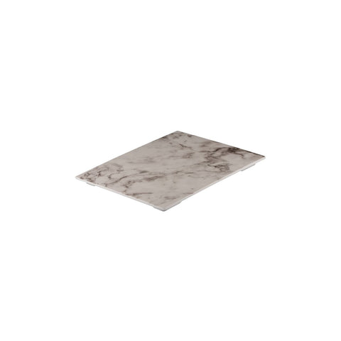 Rectangle Flat Platter 325x265mm WHITE MARBLE RYNER Melamine 