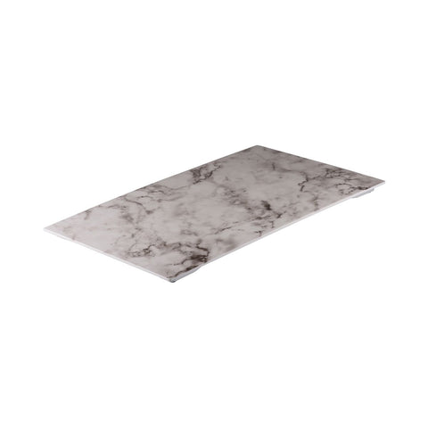 Rectangle Flat Platter 530x325mm WHITE MARBLE RYNER Melamine 