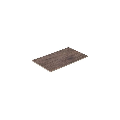 Rectangle Flat Platter 250x150mm DARK BROWN RYNER Melamine Wood Deco