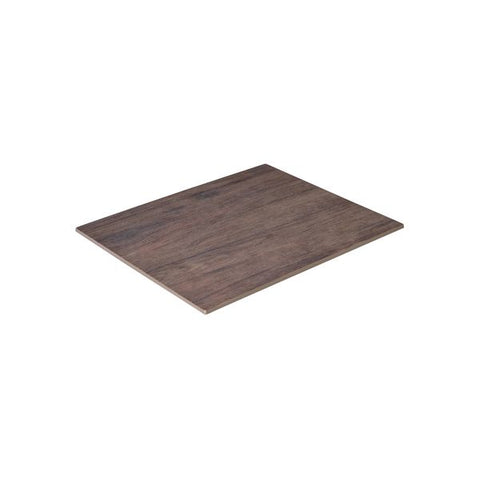 Rectangle Flat Platter 325x265mm DARK BROWN RYNER Melamine Wood Deco