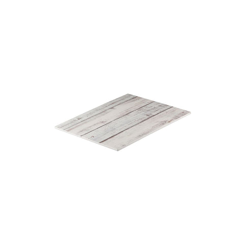 Rectangle Flat Platter 325x265mm WHITEWASH RYNER Melamine 